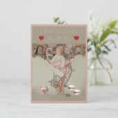 Alice & Roze Flamingo Sip & See Baby shower Kaart (Staand voorkant)