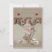 Alice & Roze Flamingo Sip & See Baby shower Kaart (Voorkant)