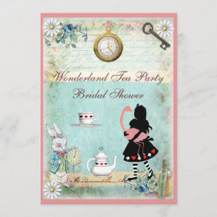 Alice & Roze Vrijgezellenfeest Tea Party Kaart