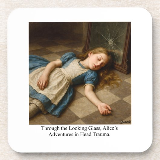 Alice’s Adventures in Head Trauma  Bier Onderzetter (Voorkant)