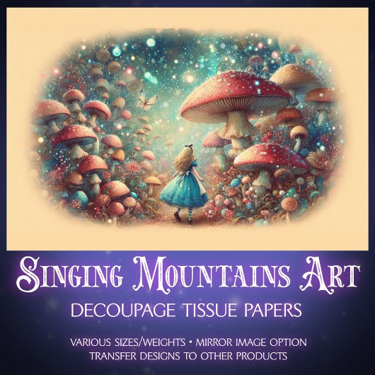 Alice’s Mystical Forest Path Decoupage Tissuepapier