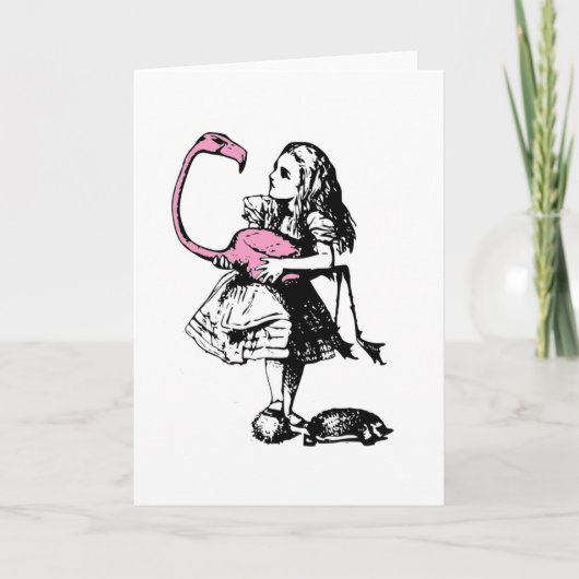 Alice speelt croquet kaart (Voorkant)