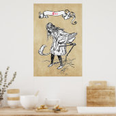 Alice spelen croquet met een flamingo poster (Keuken)