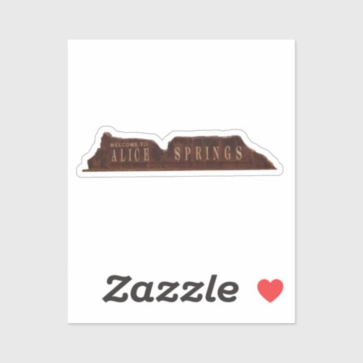 Alice Springs Australia Sign Sticker (Vel)