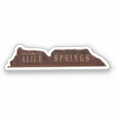 Alice Springs Australia Sign Sticker (Voorkant)