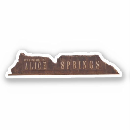 Alice Springs Australia Sign Sticker (Voorkant)