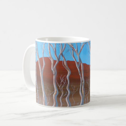 Alice Springs Australisch landschap Koffiemok (Voorkant links)