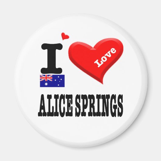 ALICE SPRINGS - I Love Magneet (Voorkant)