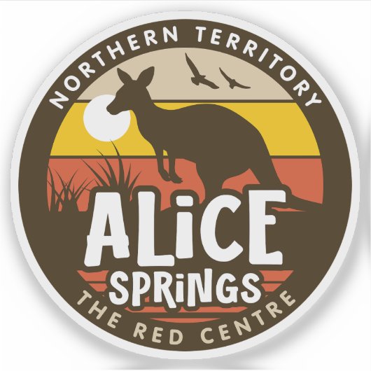 Alice Springs, NT Australië Sticker (Voorkant)