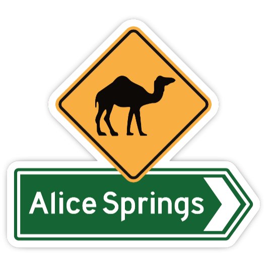 Alice Springs, Sticker van het Noordelijk Territor