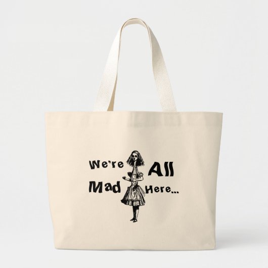  Alice Stretched in Wonderland Grote Tote Bag (Voorkant)