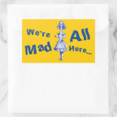 Alice Stretched in Wonderland Rechthoekige Sticker (Tas)