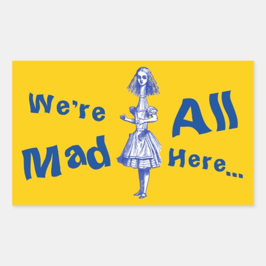 Alice Stretched in Wonderland Rechthoekige Sticker (Voorkant)