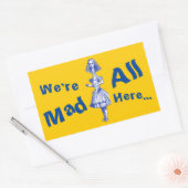 Alice Stretched in Wonderland Rechthoekige Sticker (Envelop)