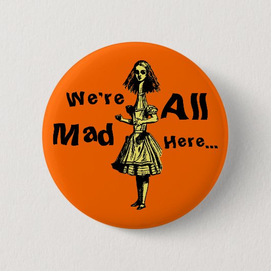 Alice Stretched in Wonderland Ronde Button 5,7 Cm (Voorkant)