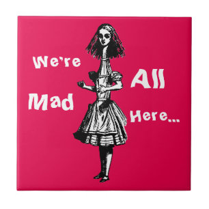 Alice Stretched in Wonderland Tegeltje