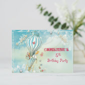 Alice Tea op vier RSVP Kaartje (Staand voorkant)