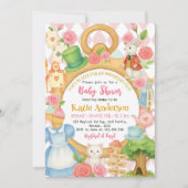 Alice Tea Party Baby shower Uitnodiging (Voorkant)