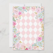 Alice Tea Party Baby shower Uitnodiging (Achterkant)