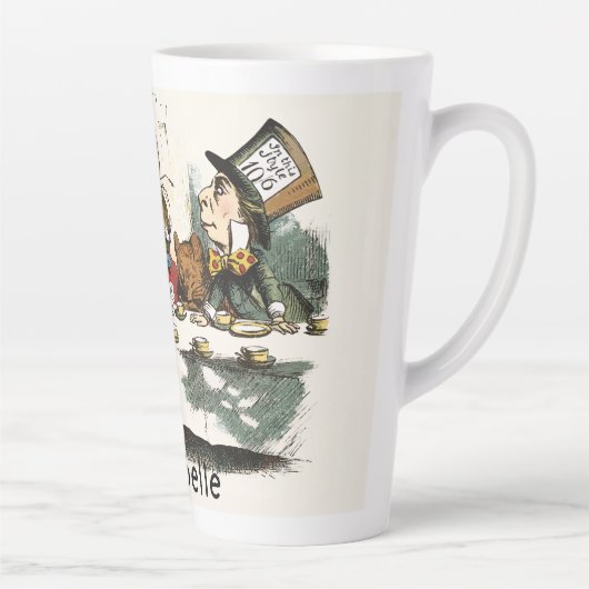 Alice Tea Party Mad Hatter personaliseert de nieuw Latte Mok (Rechts)