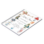 Alice Tea Party thema Baby shower gast Notitieboek (Linkerzijde)