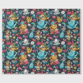 Alice Tea party thema Cadeaupapier (Vlak)