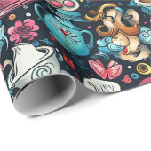 Alice Tea party thema Cadeaupapier (Rol Hoek)