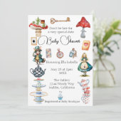 Alice Tea Party thema Kaart (Staand voorkant)