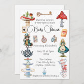 Alice Tea Party thema Kaart (Voorkant / Achterkant)