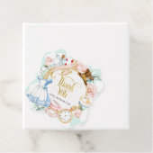 Alice tea party wonderland, verjaardag dank je vad bedankjes labels (In situ)