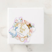 Alice tea party wonderland, verjaardag dank je vad bedankjes labels (In situ)