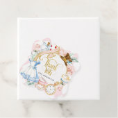 Alice tea party wonderland, verjaardag dank je vad bedankjes labels (In situ)