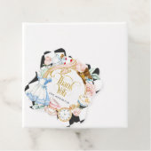 Alice tea party wonderland, verjaardagsdank bedankjes labels (In situ)