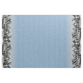 Alice-tekst en dubbele rand blauw Stof (Yard (91,4 cm))