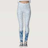 Alice tekst en rand blauw Leggings (Voorkant)