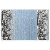 Alice tekst en rand blauw Stof (Yard (91,4 cm))
