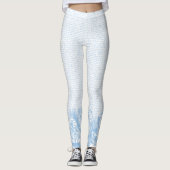  Alice tekst en randlicht blauw Leggings (Voorkant)