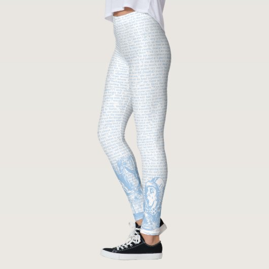  Alice tekst en randlicht blauw Leggings (Links)