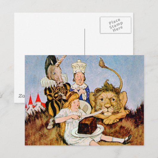 Alice Tells een Cake van de Leeuw & van de Briefkaart (Voorkant / Achterkant)