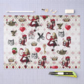 Alice, tenniel, zwarte en rode koningin van de har tissuepapier (Craft)