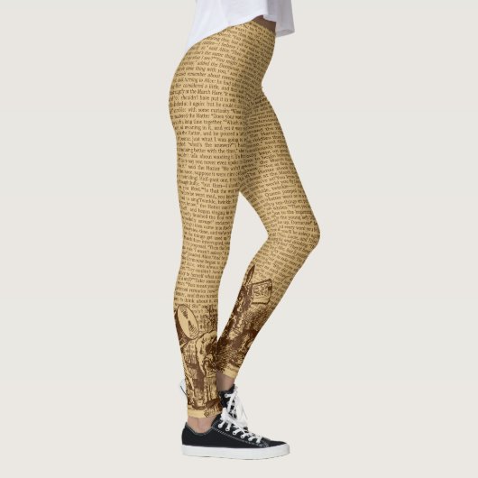  Alice Text en Border Brown Leggings (Rechts)