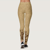 Alice Text en Border Brown Leggings (Achterkant)