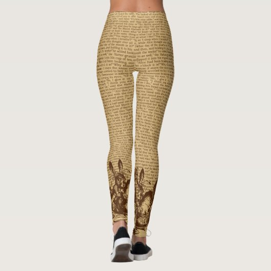  Alice Text en Border Brown Leggings (Achterkant)