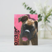 Alice the Boxer Pup van Jen Geraghty Briefkaart (Staand voorkant)