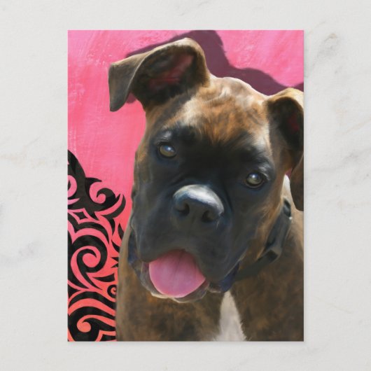 Alice the Boxer Pup van Jen Geraghty Briefkaart (Voorkant)