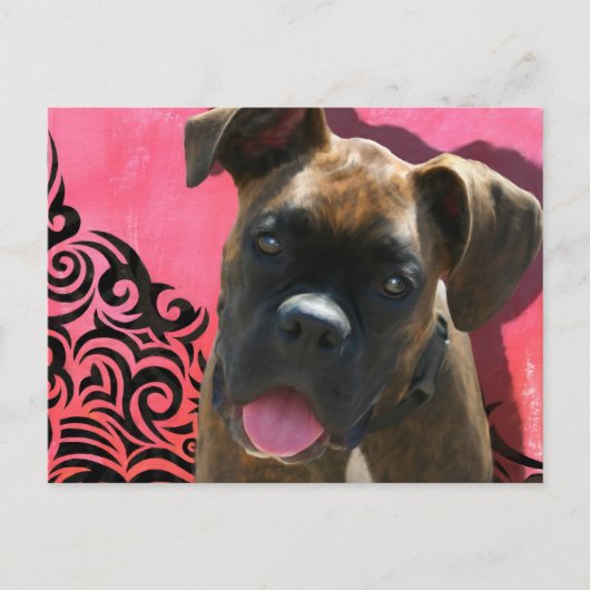 Alice the Boxer Pup van Jen Geraghty Briefkaart (Voorkant)