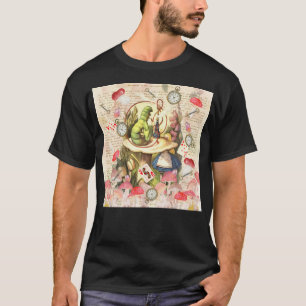 Alice The Caterpillar Collage - Op Textbo T-shirt