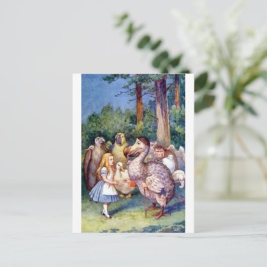 Alice & the Dodo in Full Color Briefkaart (Staand voorkant)