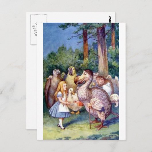Alice & the Dodo in Full Color Briefkaart (Voorkant / Achterkant)