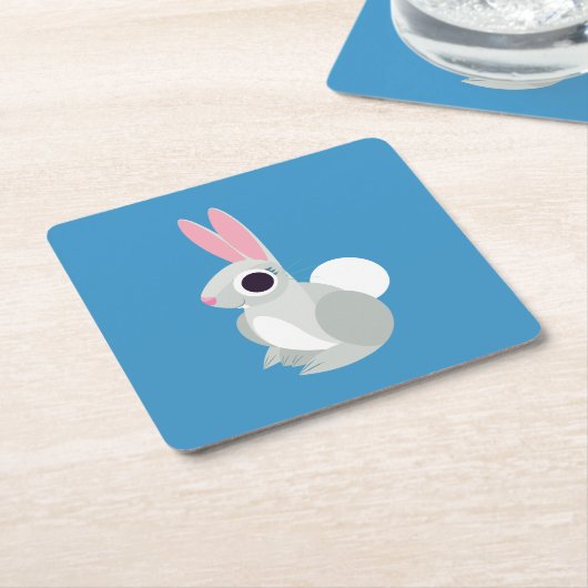 Alice the Rabbit Kartonnen Onderzetters (Schuin)